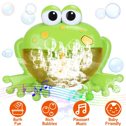 Frog Musical Bubble Bath Maker Baby Bath Toys for Bathtubs Toddler Bubble Machine for Bath Fun