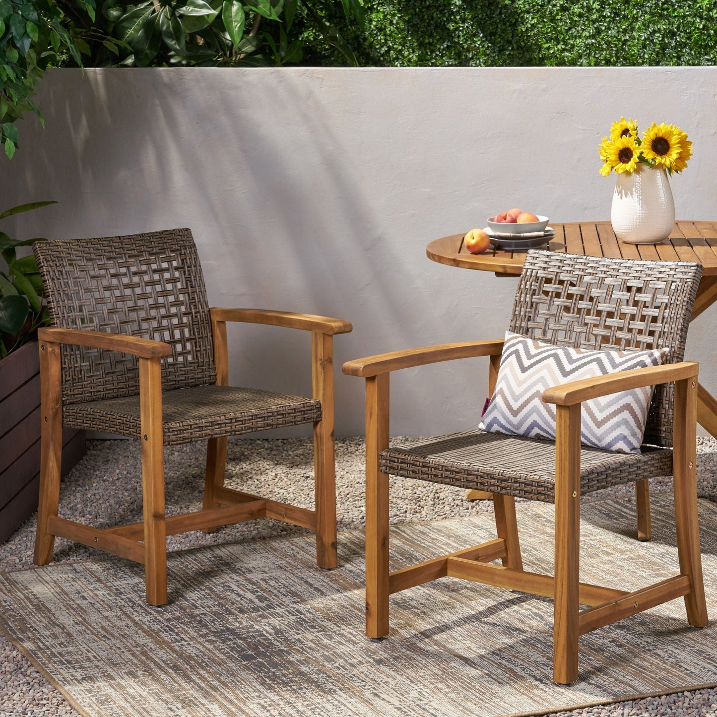 Hampton Dining Chair Set of 2 - Brown