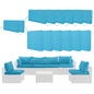 Outdoor Deep Seat Cushions For Patio Furniture Replacement, Cushion Set For Sectionals
