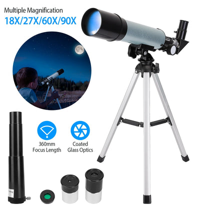 Astronomical Telescope 90X with Tripod for Kids & Beginners