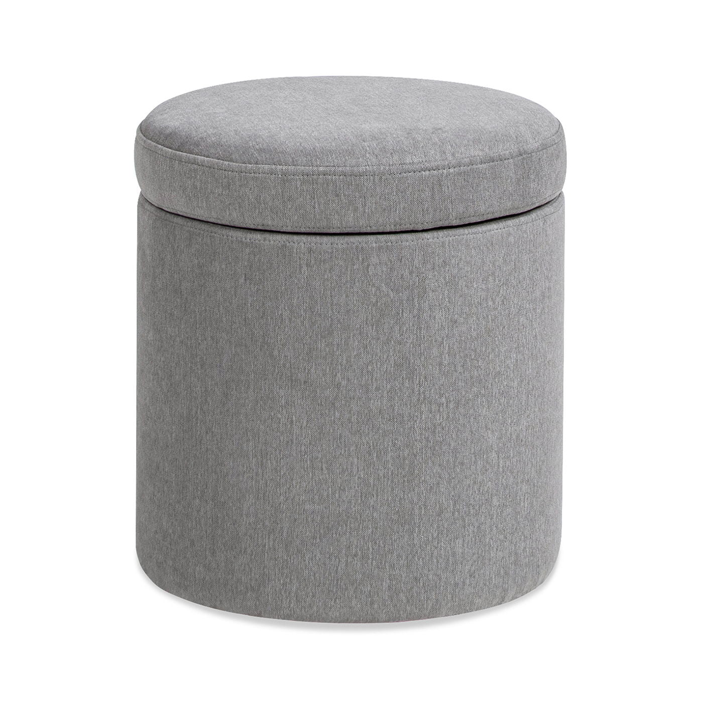 Brandy - Round Upholstered Storage Ottoman With Accent