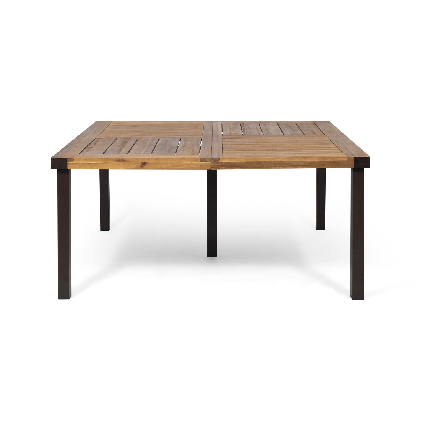 9 PCS Outdoor Dining Set with 64" Solid Wood Table and Chairs