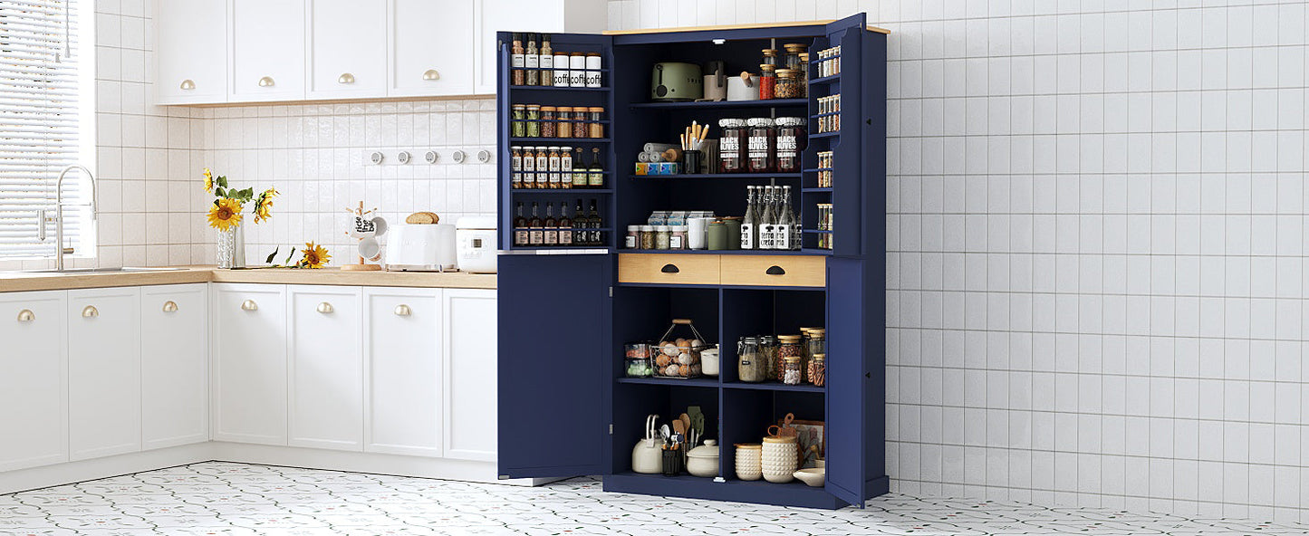 TOPMAX Large Freestanding Kitchen Pantry Storage Cabinet
