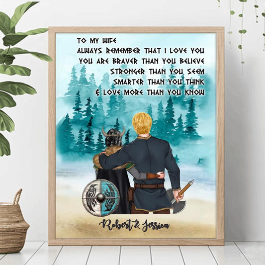 Personalized To My Wife Unframed Vertical Poster - Gift Idea For Wife From Husband - I Love You More Than You Know