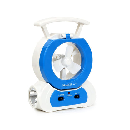 Desk Cooling Fan w/180¡Adjustable LED Lamp Baby Stroller Fan Emergency Flashlight Torch for Household Camping Traveling