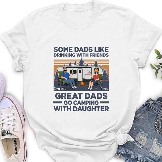 Personalized Dad & Daughter Shirt/Long sleeve/Sweatshirt/Hoodie - Gift Idea For Father's Day - Great Dads Go Camping With Daughter
