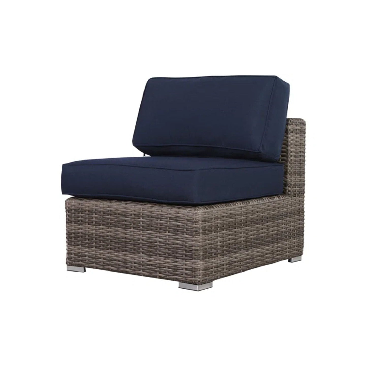 Seating Set With Cushions Handcrafted Wicker Design