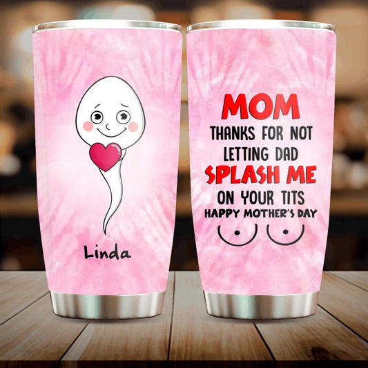 Personalized Sperms Tumbler - Gift Idea From Kids To Mom - Up to 6 Sperms