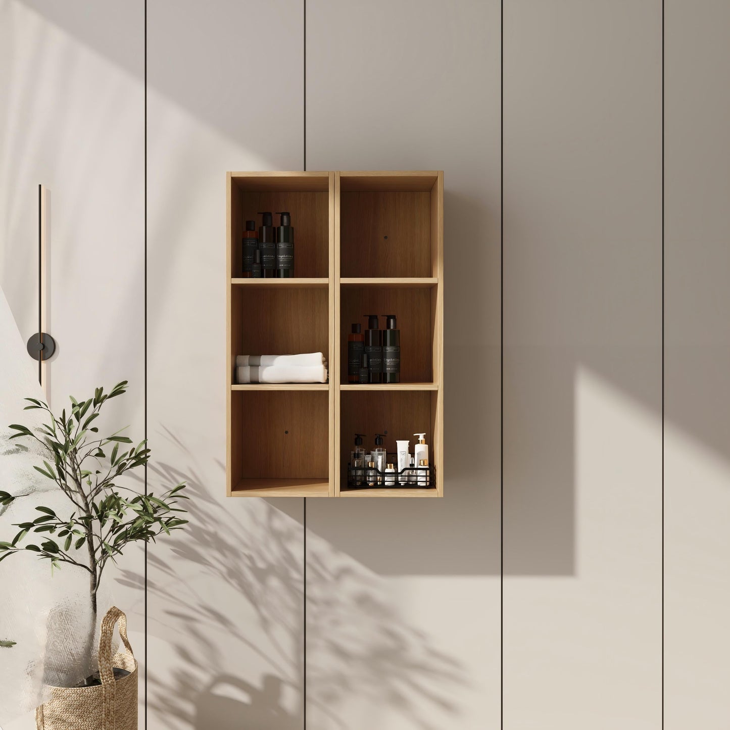 24 Inch Wall Mounted Storage Shelves Combination
