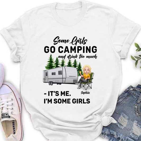 Personalized Camping Lady Shirt/Pullover Hoodie - Woman/Couple - Gift Idea For Camping Lover