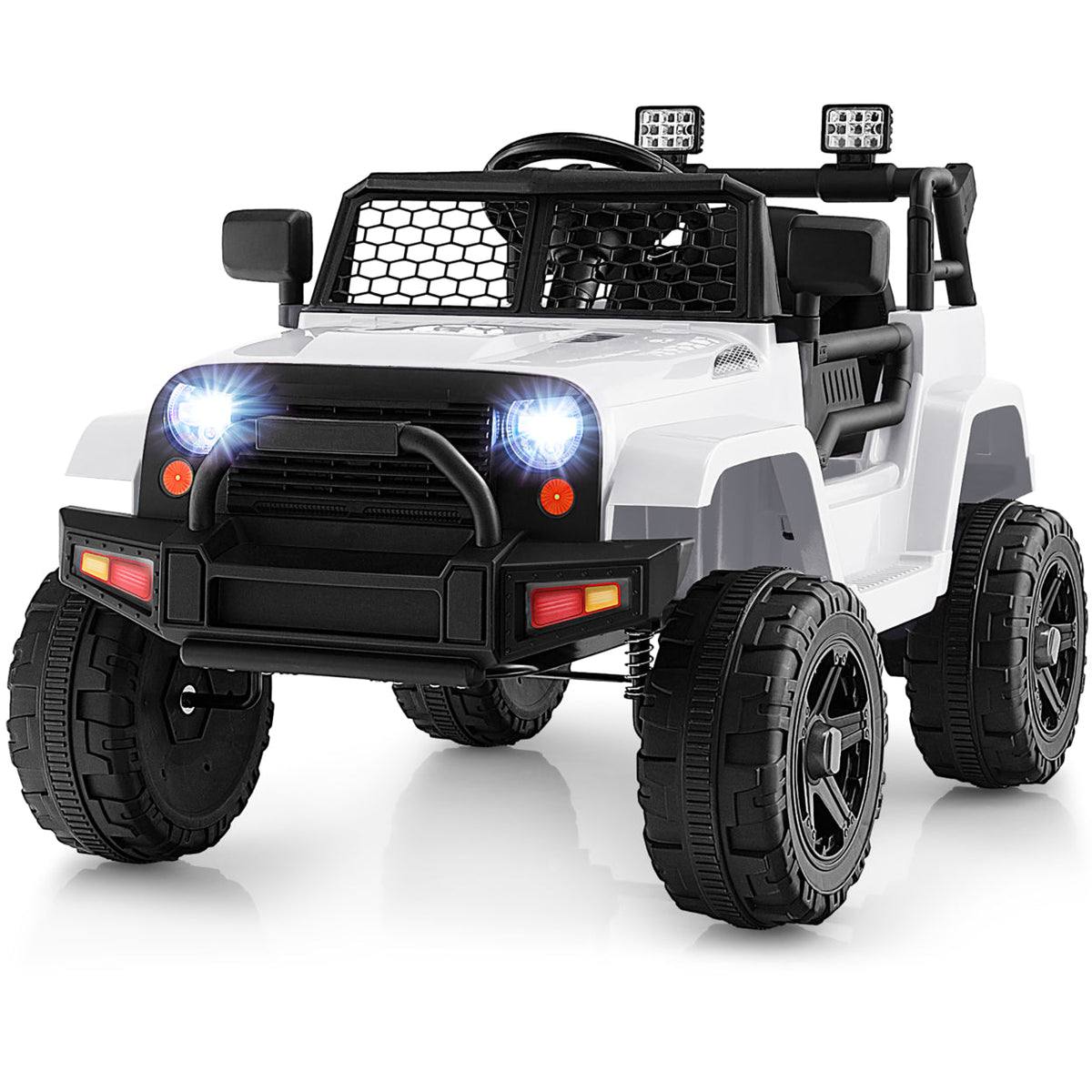 Electric Ride-On Truck for Kids with Remote Control, Music, and Lights - 12V