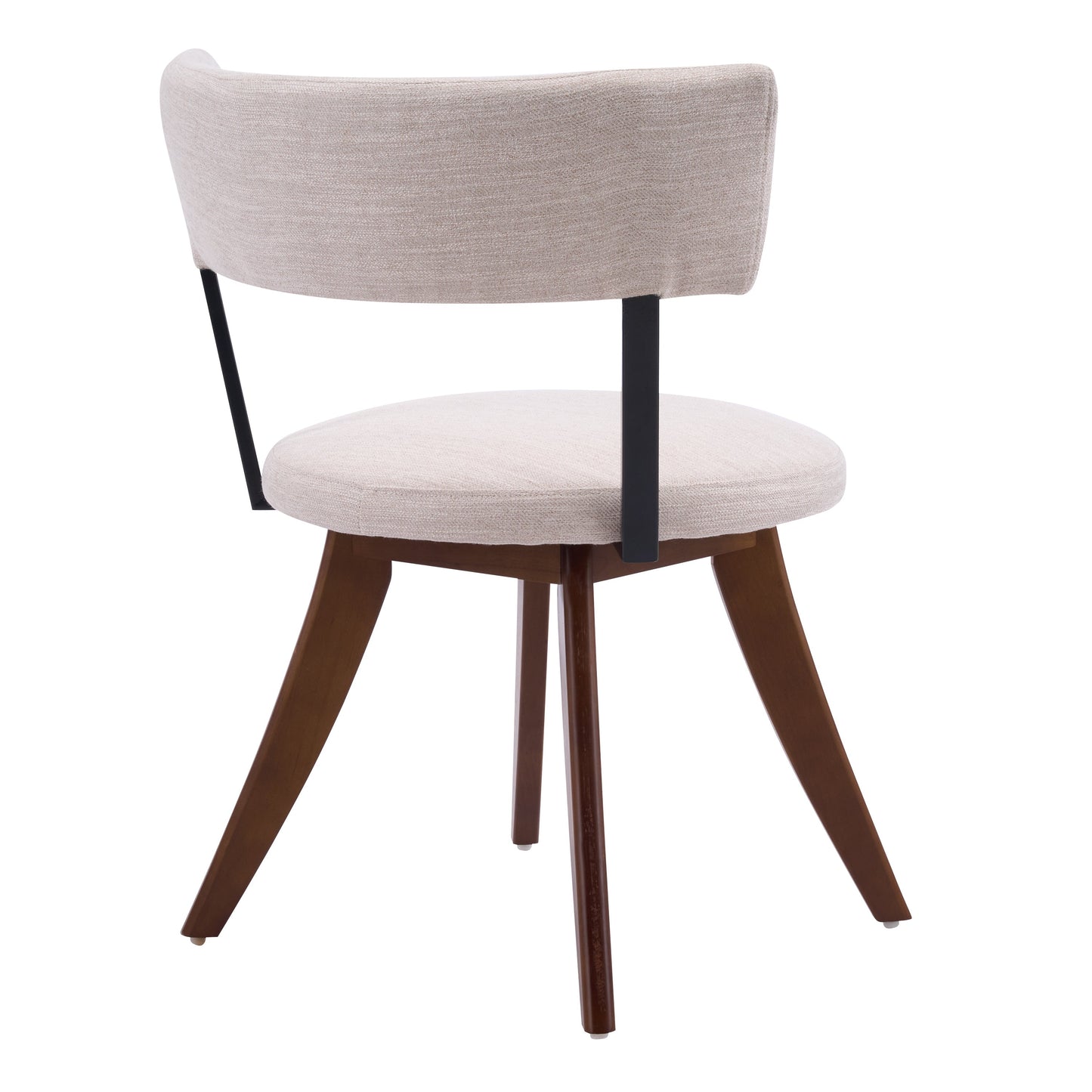 Modern Upholstered Dining Chairs with Curved Back