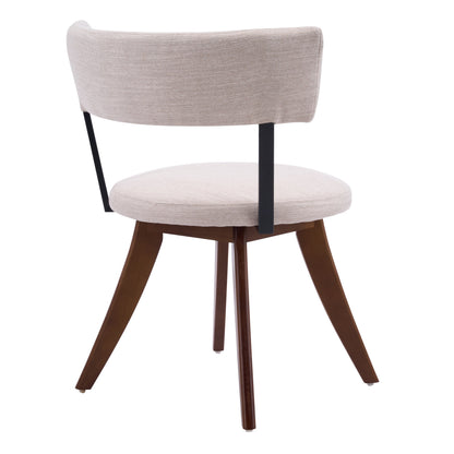 Modern Upholstered Dining Chairs with Curved Back