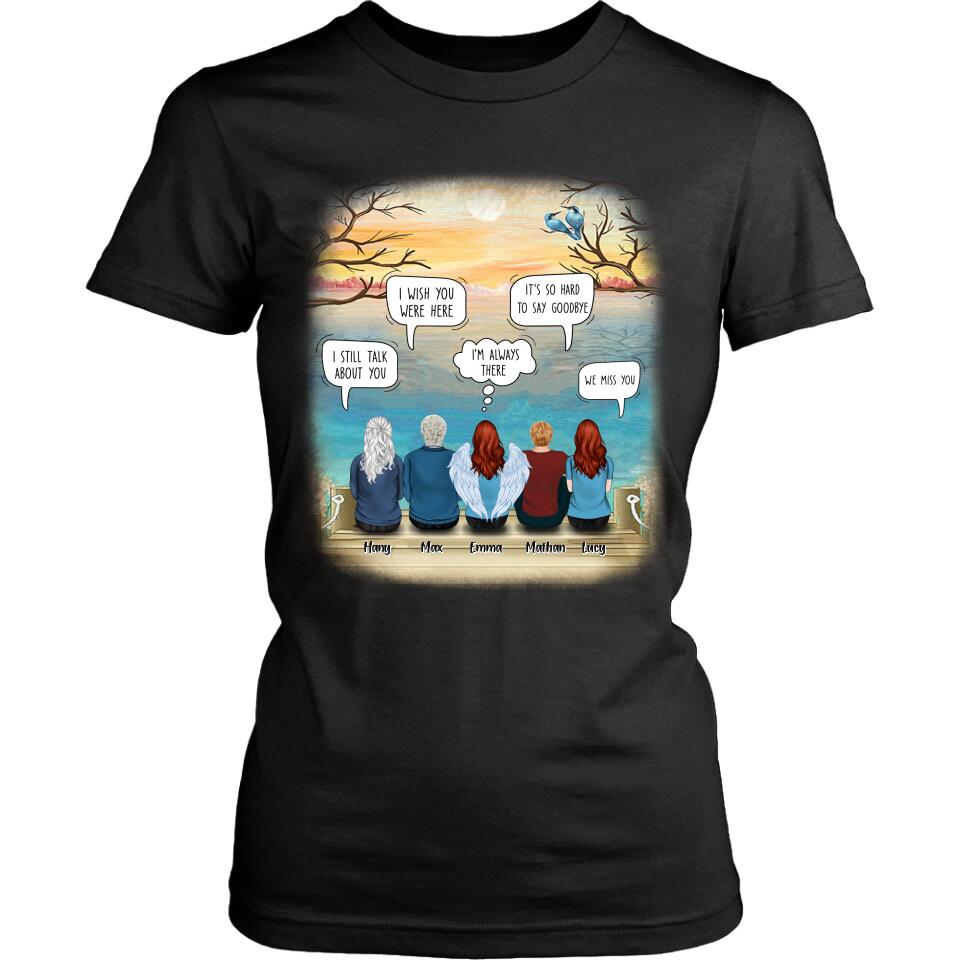 Personalized Memorial T-Shirt/Hoodie - Up to 5 People - Sympathy Gift For Loss Of Family Member