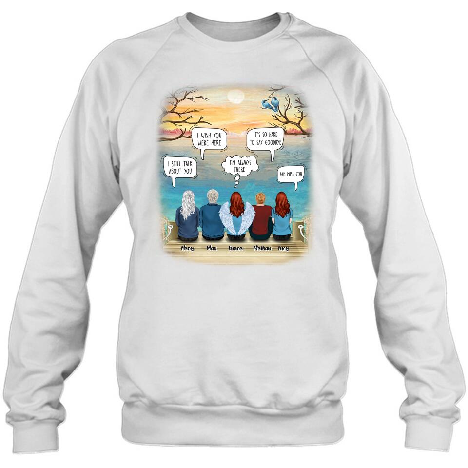 Personalized Memorial T-Shirt/Hoodie - Up to 5 People - Sympathy Gift For Loss Of Family Member