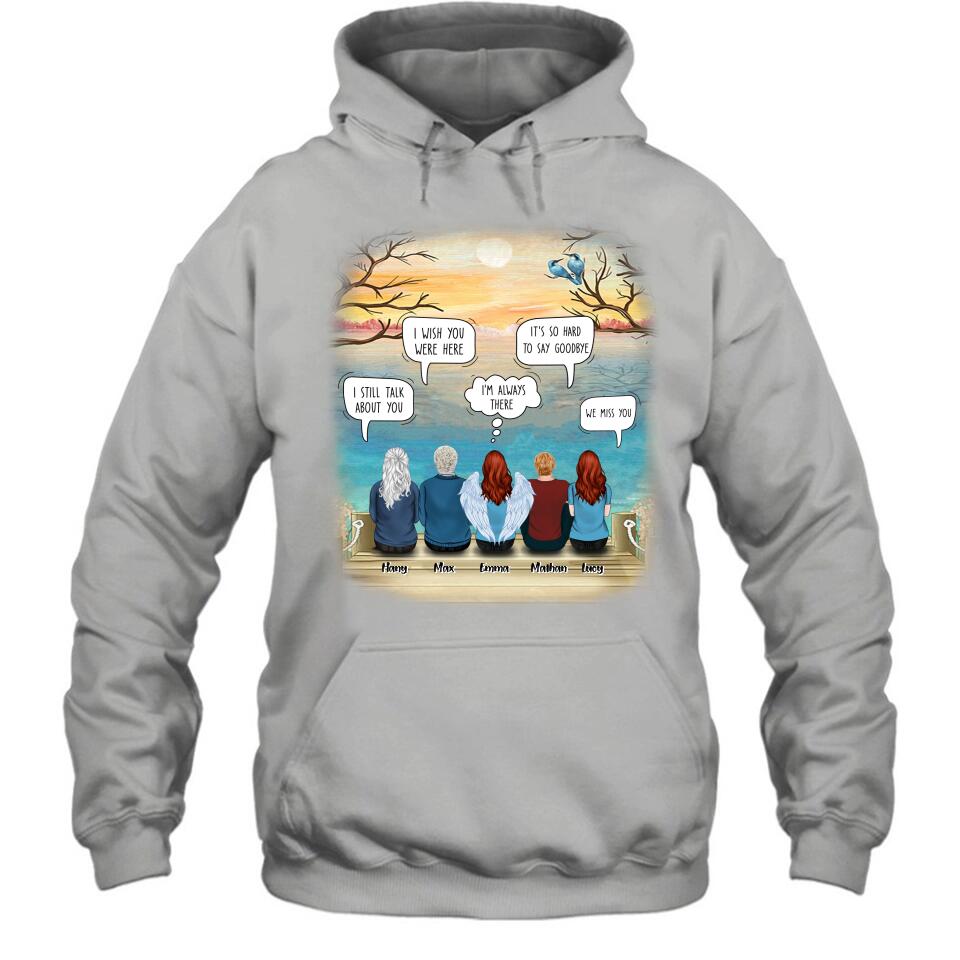 Personalized Memorial T-Shirt/Hoodie - Up to 5 People - Sympathy Gift For Loss Of Family Member