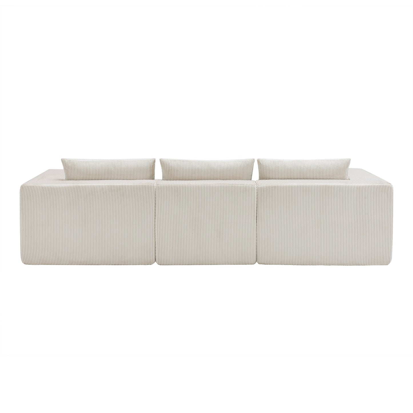 107" Compressed Sectional Sofa (Beige)