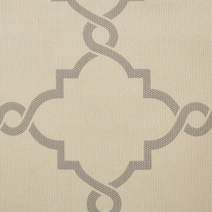 Fretwork Print Grommet Top Window Curtain Panel (One Panel)