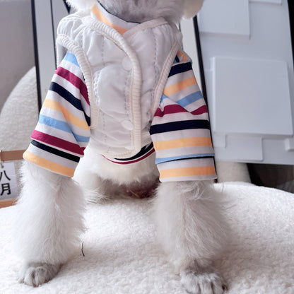 AutumnWinter Warm Dog Vest Two-Piece Set
