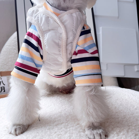 AutumnWinter Warm Dog Vest Two-Piece Set