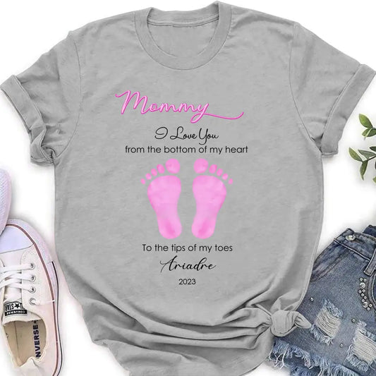 Personalized Mother's Day/ Father's Day Shirt/ Hoodie - Gift Idea From Kid to Mom/ Dad - I Love You From The Bottom Of My Heart