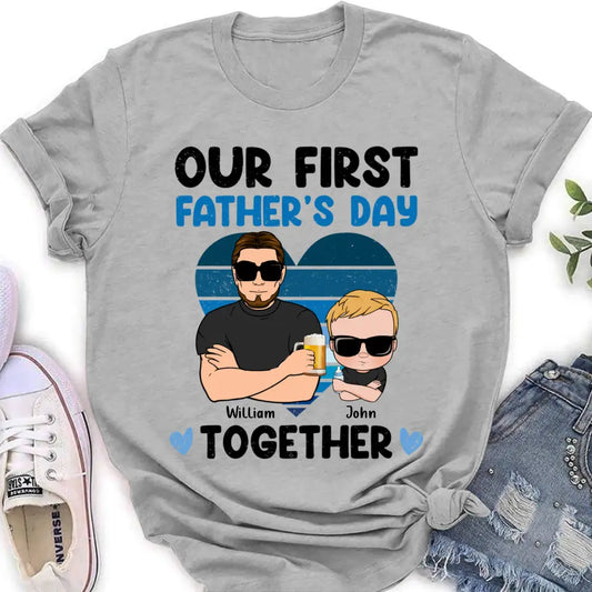 Personalized Dad And Daughter/Son Shirt/Hoodie - Gift Idea For Father's Day - Our First Father's Day Together