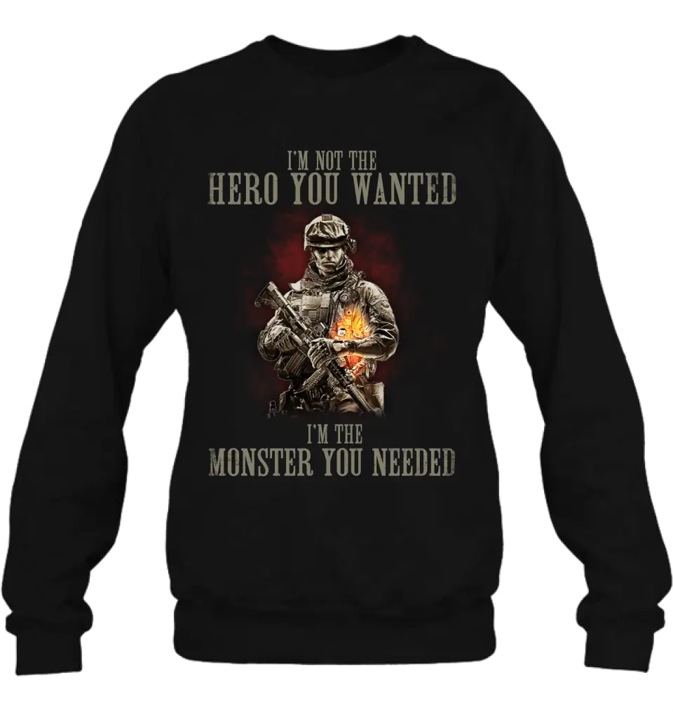 Personalized Veteran Shirt/ Hoodie - Gift Idea For Veteran/ Birthday - I'm Not The Hero You Wanted