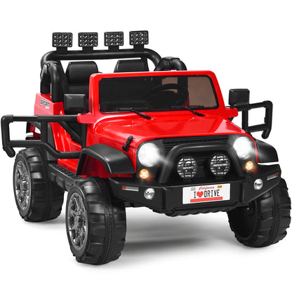 Electric Kids Ride On Car with Remote Control and Music - Storage Box Included