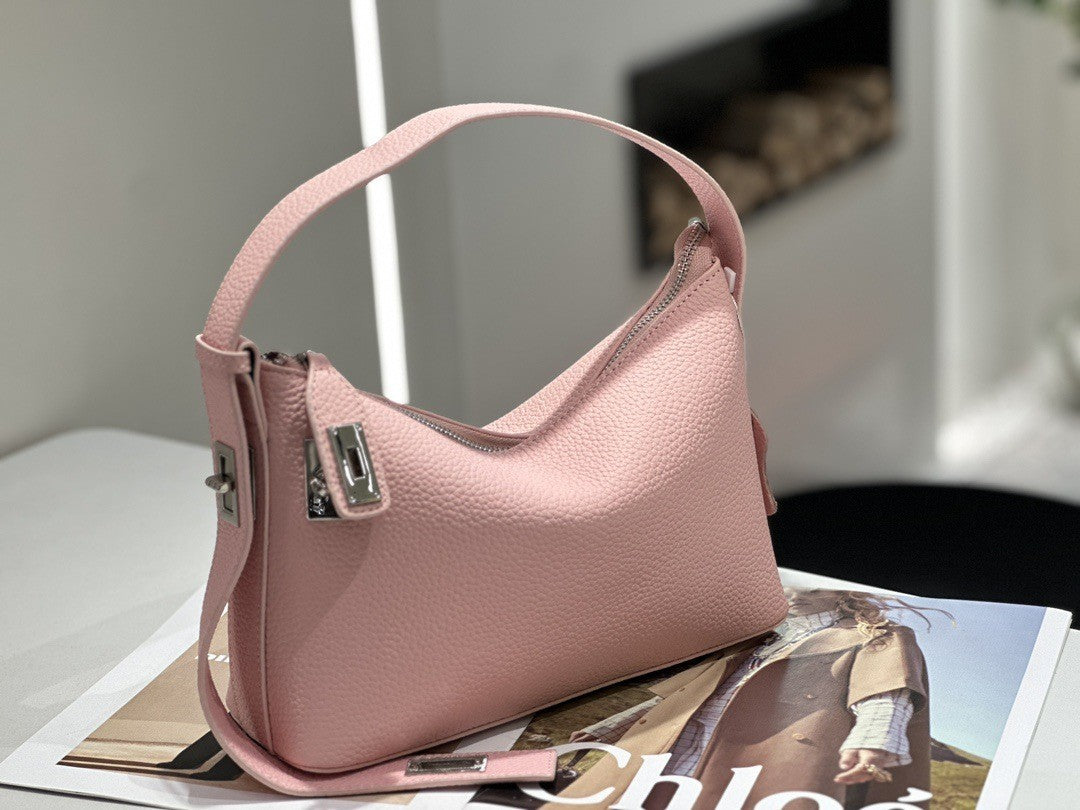 First-layer Cowhide Underarm Bag, New High-end Niche Design, Handbag, High-end Shoulder Pillow Bag