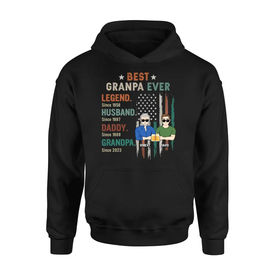 Personalized Grandpa Shirt/Hoodie - Gift Idea For Grandpa/Father's Day - Best Grandpa Ever