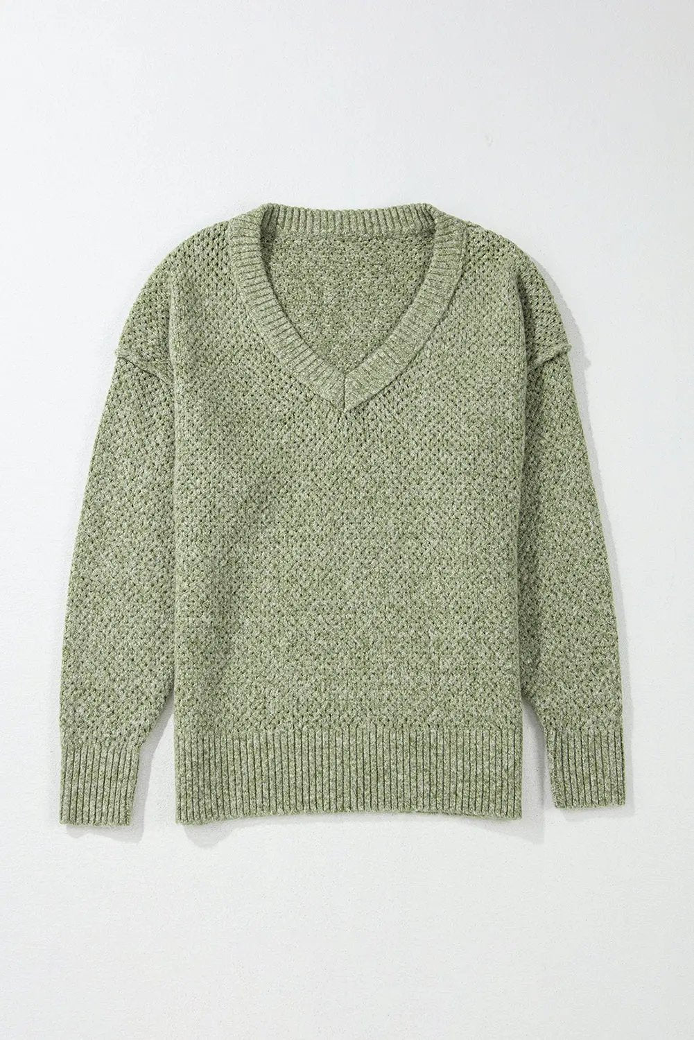 Women's Sweater - Eyelet Knit - Loose Fit, Chic Winter