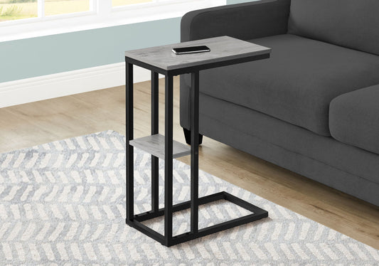 Accent Table, C-Shaped, Marble Look Contemporary & Modern Convenient Design