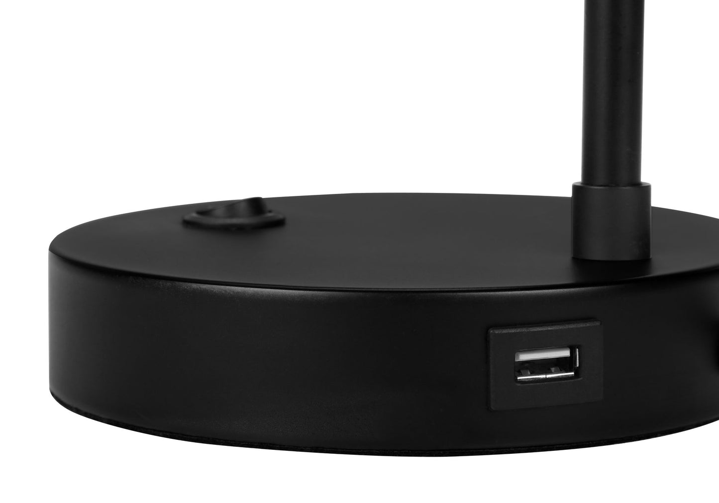 Lighting Table Lamp with USB Port Included, Modern - Black / Cream