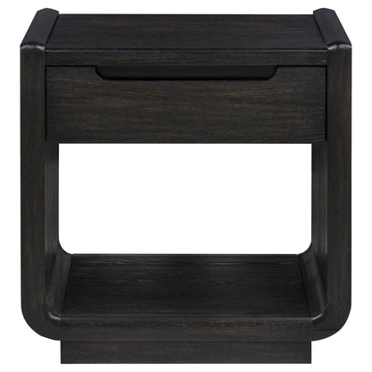 Leandro 2-piece Wood Coffee and End Table Set Burnished Black