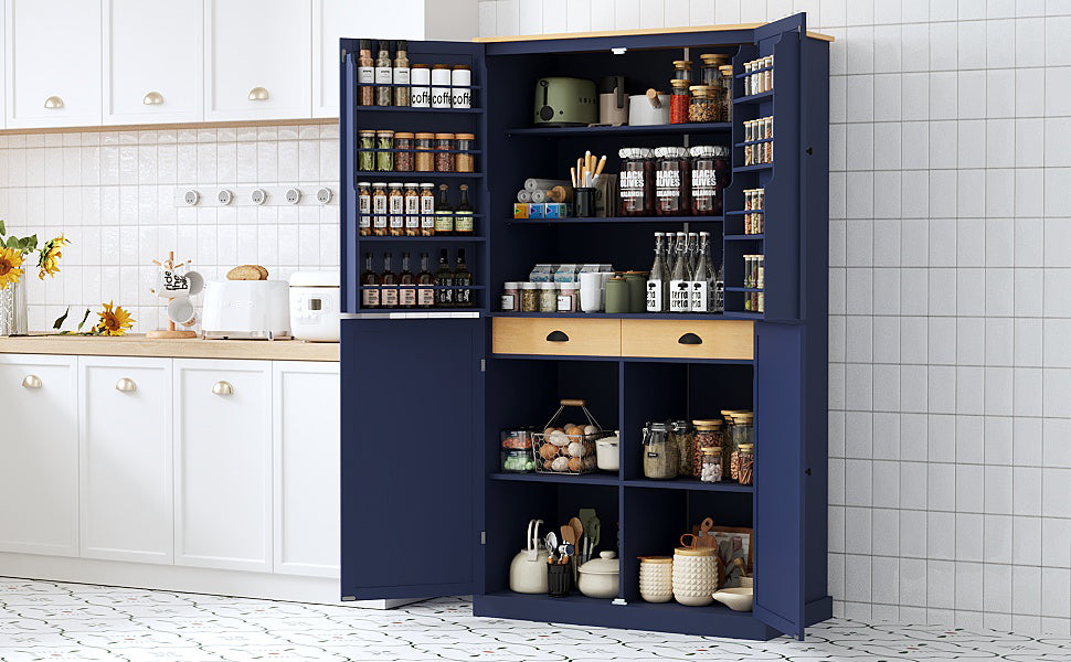 TOPMAX Large Freestanding Kitchen Pantry Storage Cabinet