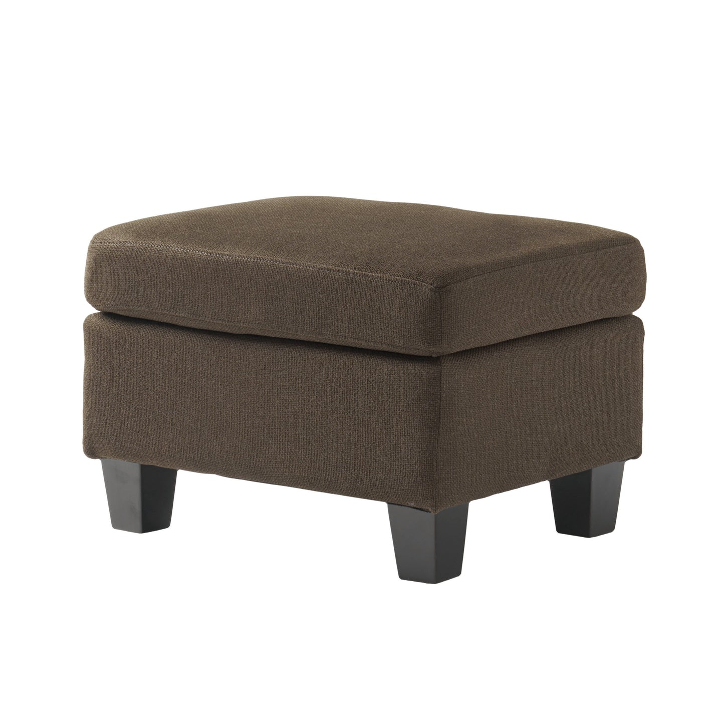 Upholstered Ottoman, Chocolate