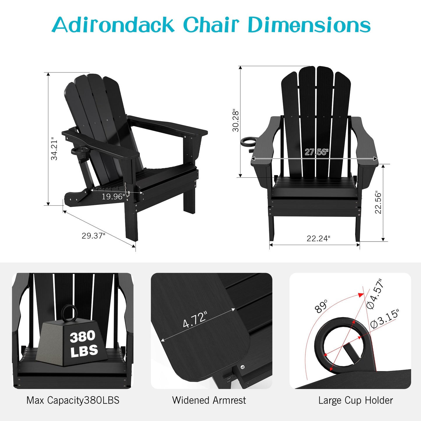 Adirondack Chair, Plastic Adirondack Chairs, HDPE Adirondack Chair, Folding Adirondack Chairs,Outdoor Chairs with Cup