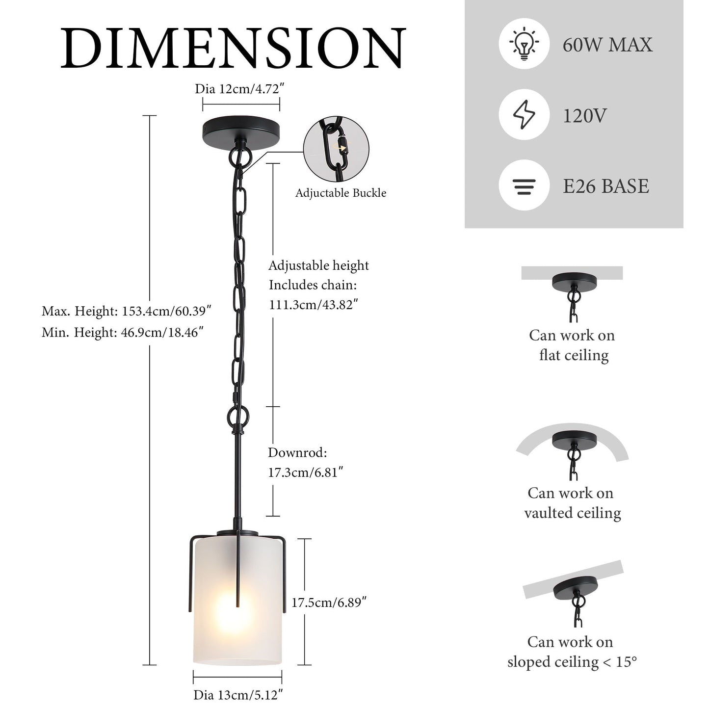 Adjustable Cylindrical Pendant Light