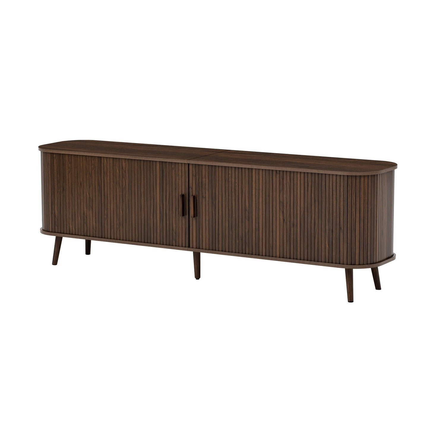 70" TV Stand, Media Center With Ample Storage - Dark Brown