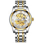 Mechanical Watch With A Hollowed-out Steel Bracelet