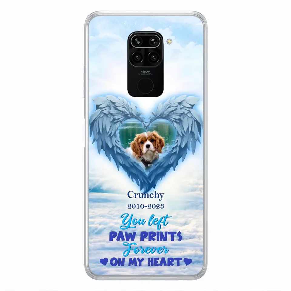 Custom Personalized Memorial Photo Phone Case - Memorial Gift Idea for Pet Owners - You Left Paw Prints Forever On My Heart - Case for Xiaomi/Huawei/Oppo