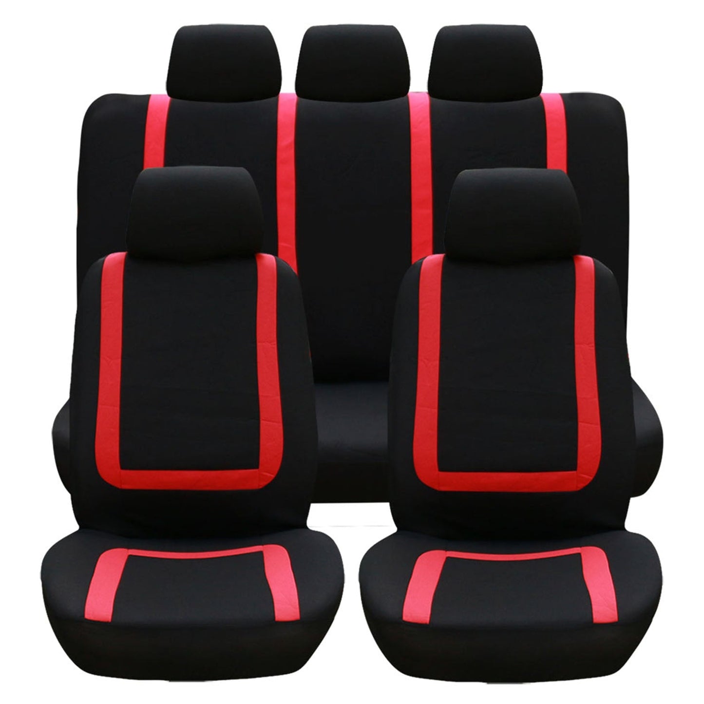 9Pcs Full Set Car Seat Covers For Auto Truck SUV Universal Front Rear Car Seats Headrest Protectors Split Bench Compatible