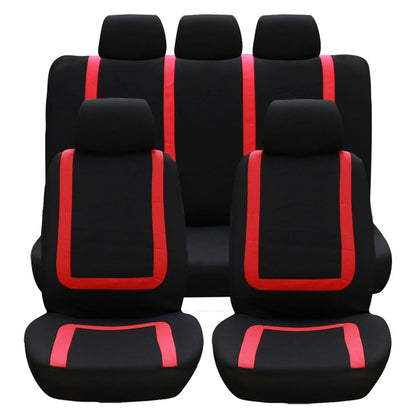 9Pcs Full Set Car Seat Covers For Auto Truck SUV Universal Front Rear Car Seats Headrest Protectors Split Bench Compatible