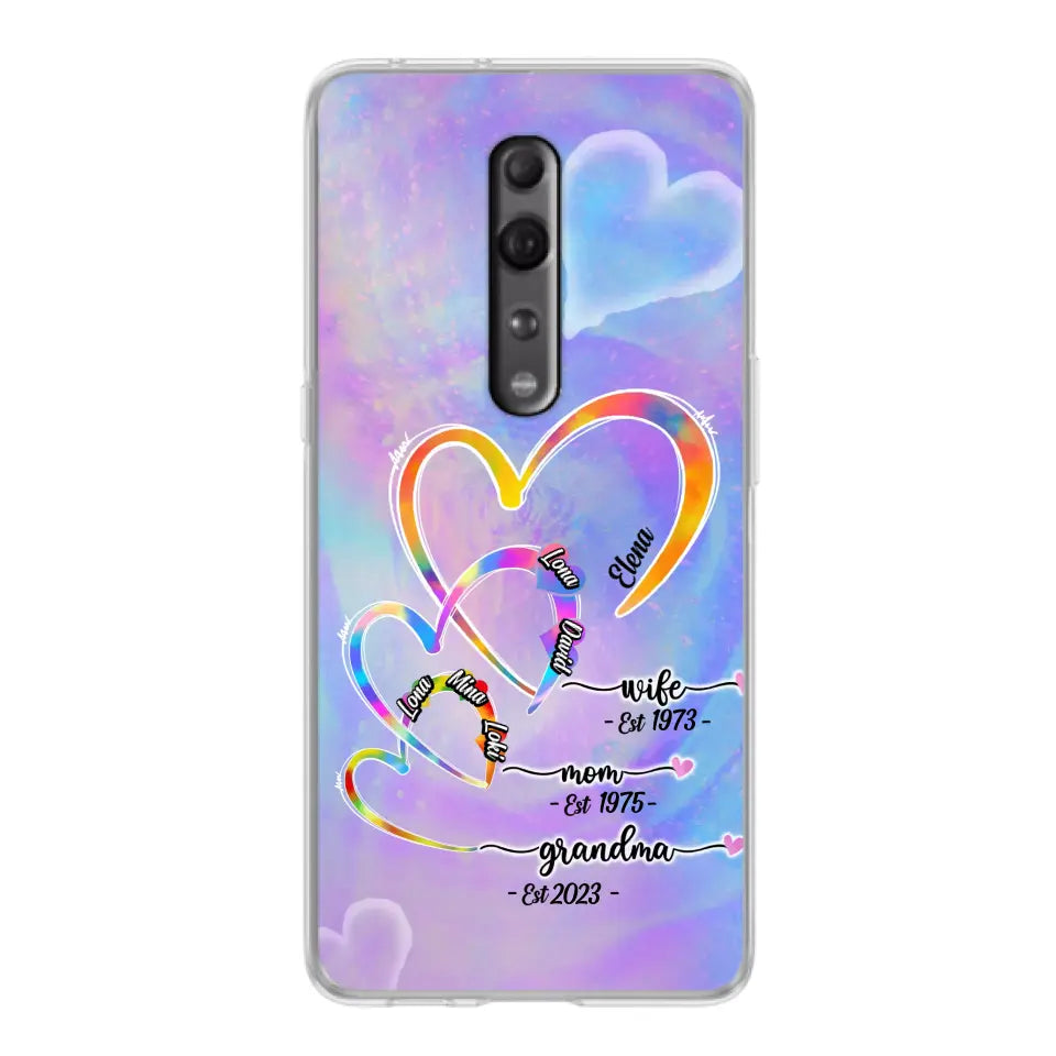 Personalized Mom Phone Case - Gift Idea For Mom/Grandma - Up to 4 Children/5 Grandchildren - Cases For Oppo/Xiaomi/Huawei