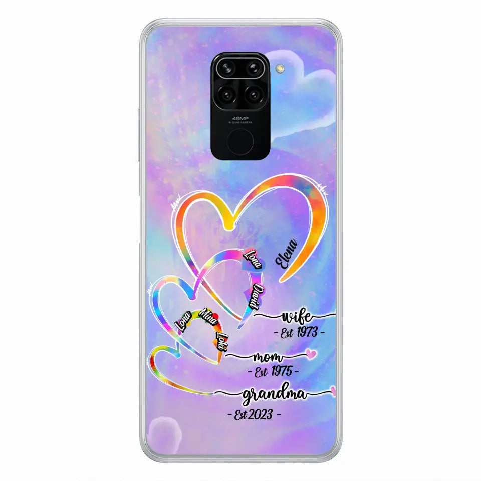 Personalized Mom Phone Case - Gift Idea For Mom/Grandma - Up to 4 Children/5 Grandchildren - Cases For Oppo/Xiaomi/Huawei