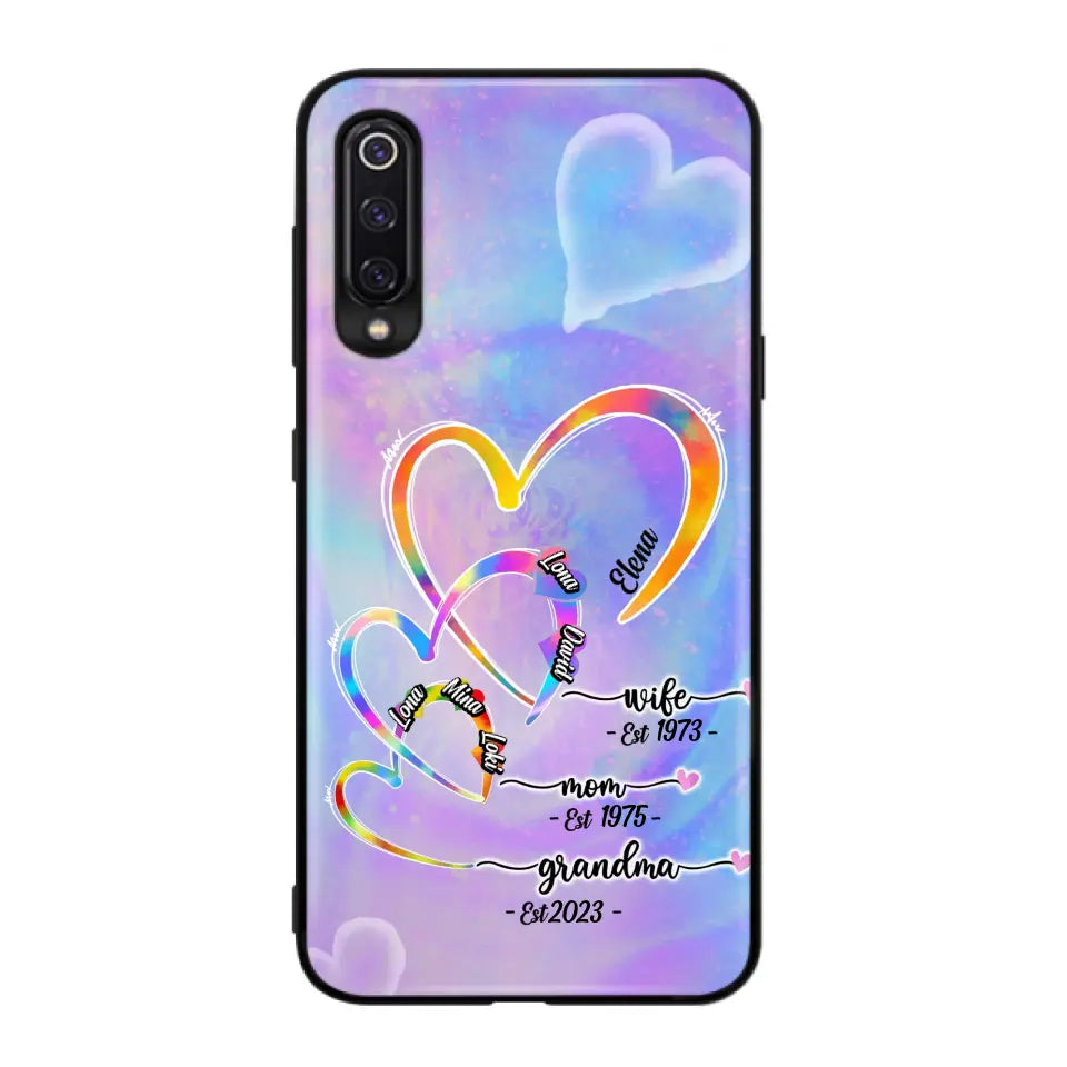 Personalized Mom Phone Case - Gift Idea For Mom/Grandma - Up to 4 Children/5 Grandchildren - Cases For Oppo/Xiaomi/Huawei