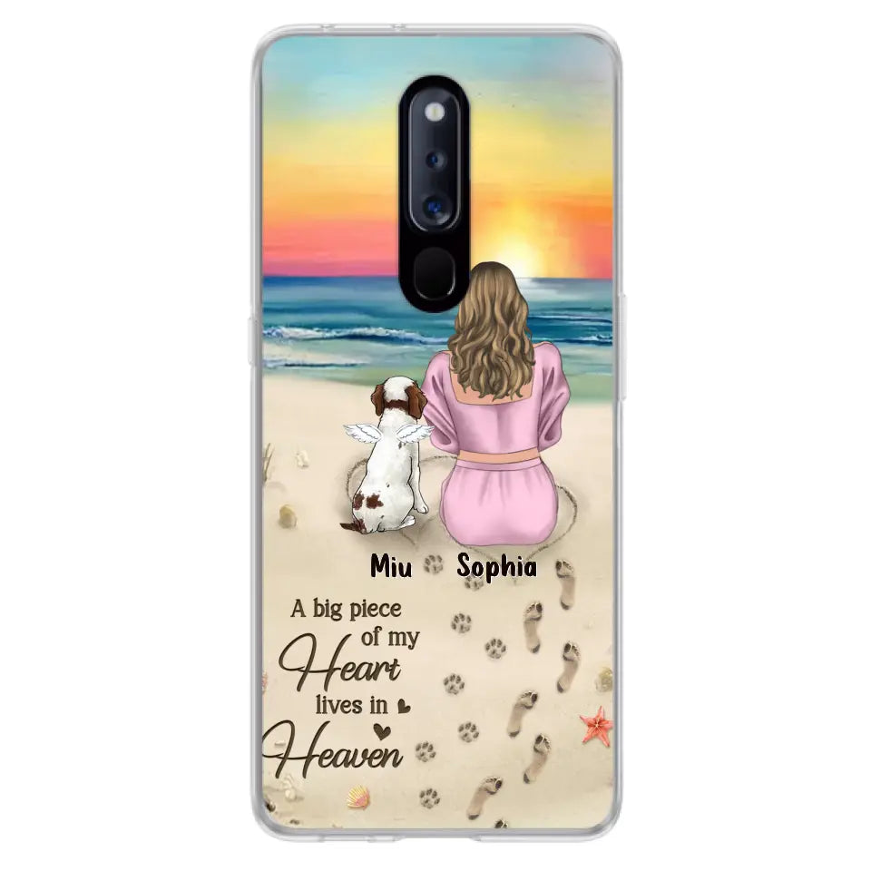 Personalized Memorial Dog Mom Phone Case - Up to 3 Dogs - Memorial Gift Idea for Dog Owners - A Big Piece Of My Heart Lives In Heaven - Case for Oppo/Xiaomi/Huawei