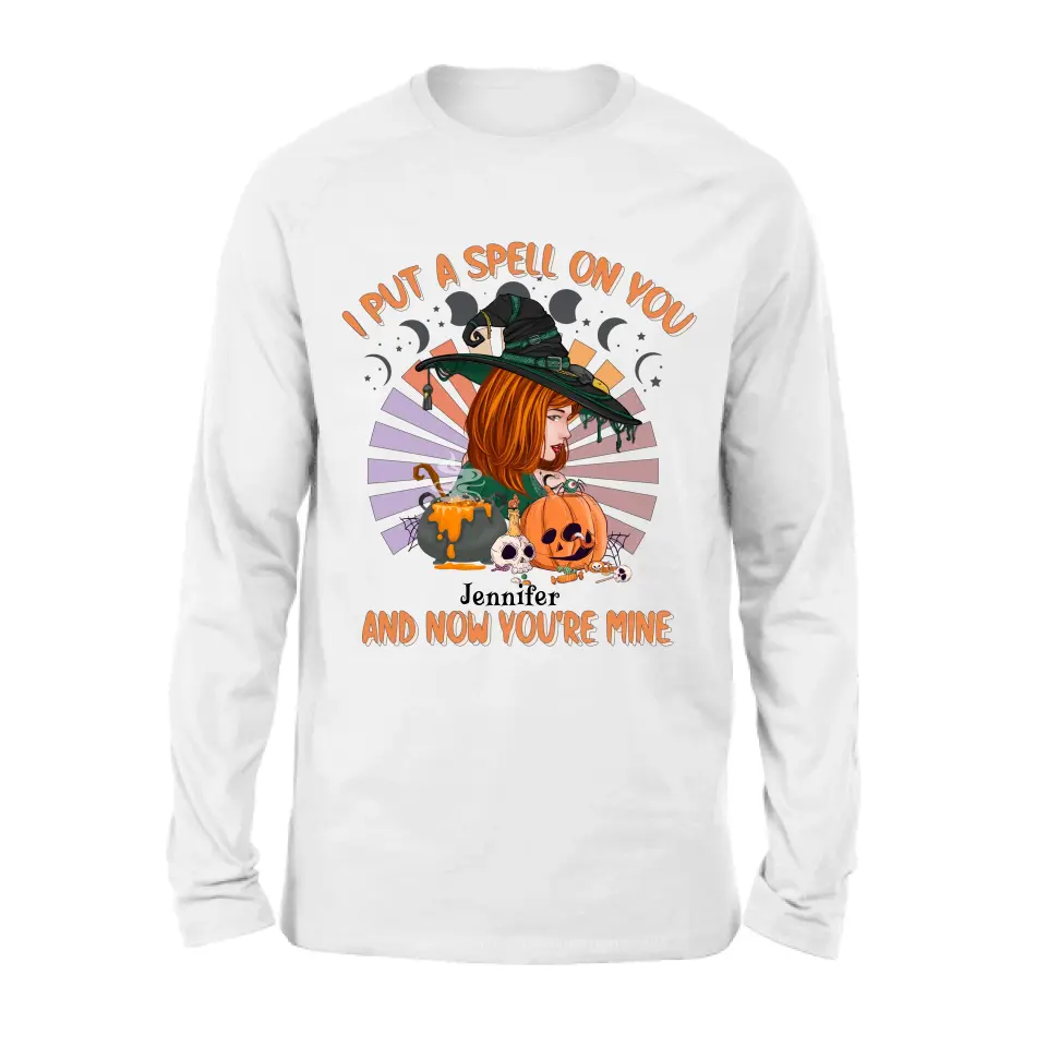 Personalized Halloween Witch Shirt/ Hoodie - Gift Idea For Halloween - I Put A Smell On You And Now You're Mine