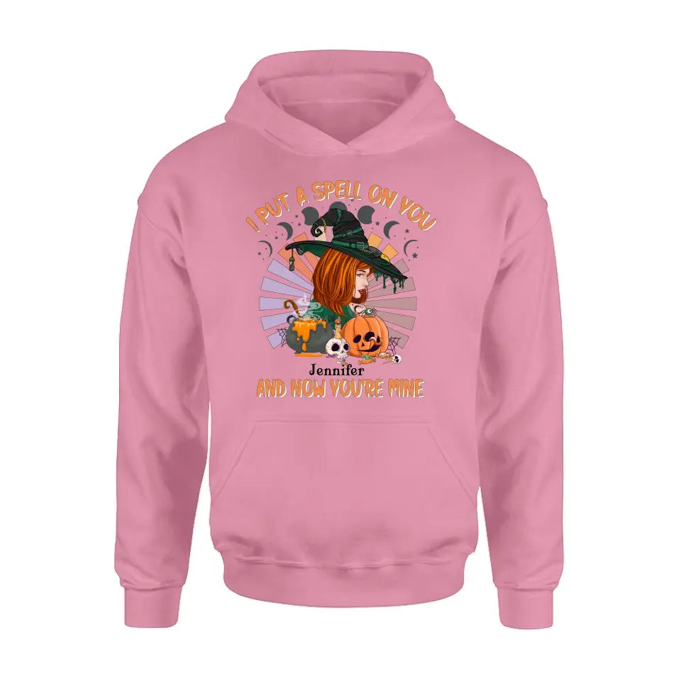 Personalized Halloween Witch Shirt/ Hoodie - Gift Idea For Halloween - I Put A Smell On You And Now You're Mine