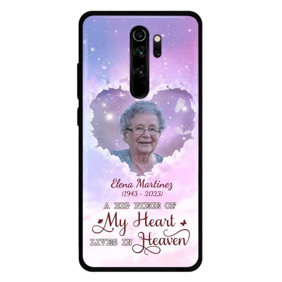 Custom Personalized Memorial Photo Phone Case - Upload Photo - Memorial Gift Idea For Family Member - Case For Xiaomi/Oppo/Huawei - A Big Piece Of My Heart Lives In Heaven